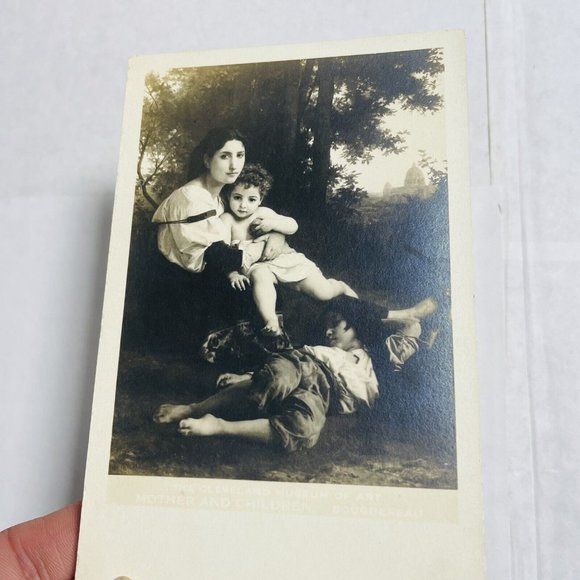 Cleveland Museum Mother Children Gelatin Silver Vintage Artur Postcard UNUSED - Picture 9 of 9